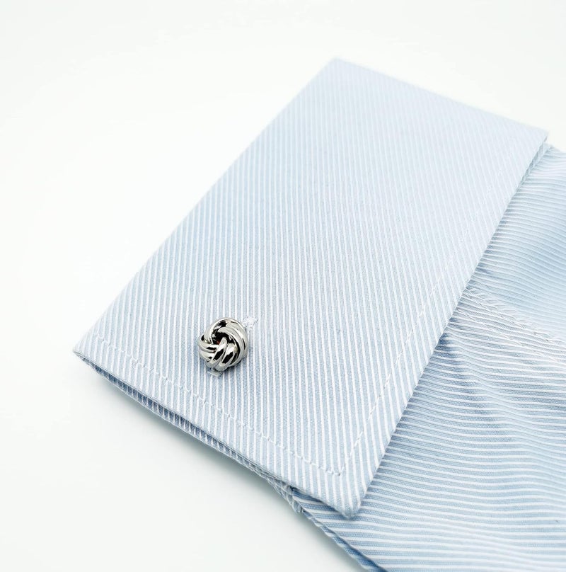 Jonwo Knot Cufflinks in Gift Box Cuff Links for Men Lady Daily Wear Business Wedding Party Tuxedo Shirt Birthday Gift - Image 2